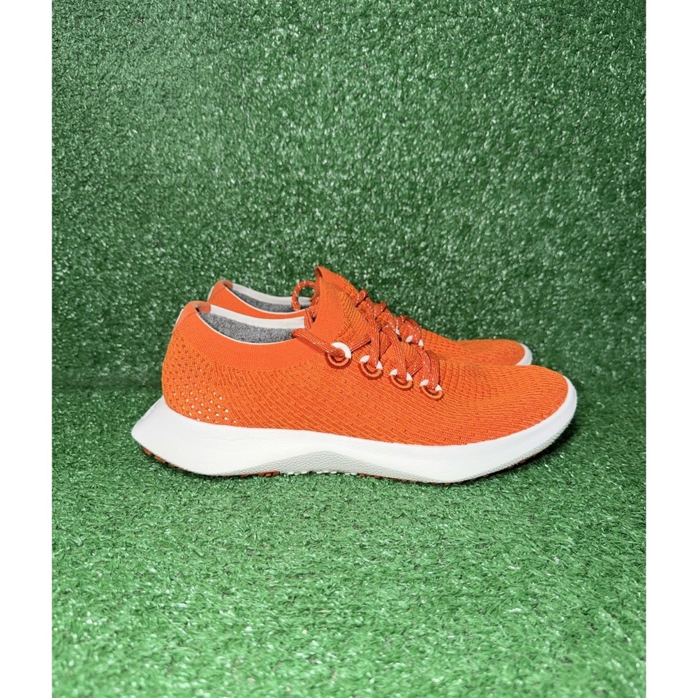 Allbirds Tree Dasher 2 Mens Size 9.5 Orange Knit Comfort Shoe Running Sneaker
